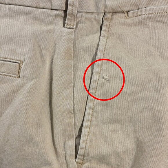 Gap mens khaki basic rugged flat front 9" inseam chino shorts - size 38 - Picture 7 of 11